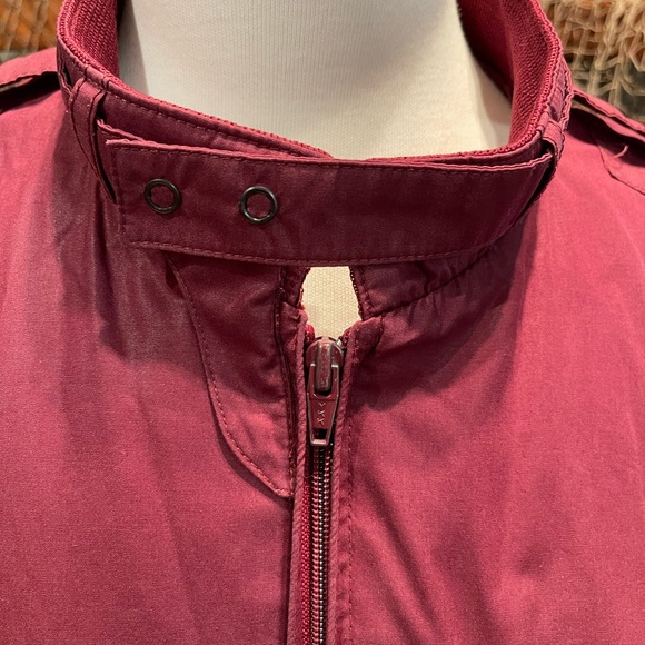 Mens Members Only Jacket Size 42 Burgundy Racer Lined Bomber Europe Craft - Picture 3 of 10